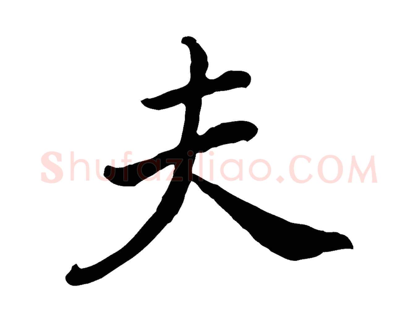 夫毛笔行书写法,摘自明代董其昌仿苏文忠公