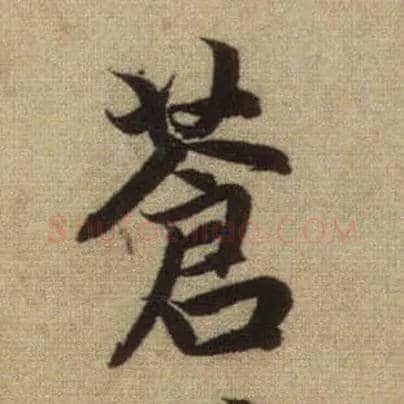 苍毛笔行书写法,摘自元赵孟頫前后赤壁赋