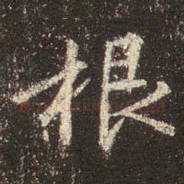王羲之毛笔行书根字的写法,摘自王羲之书法作品圣教序