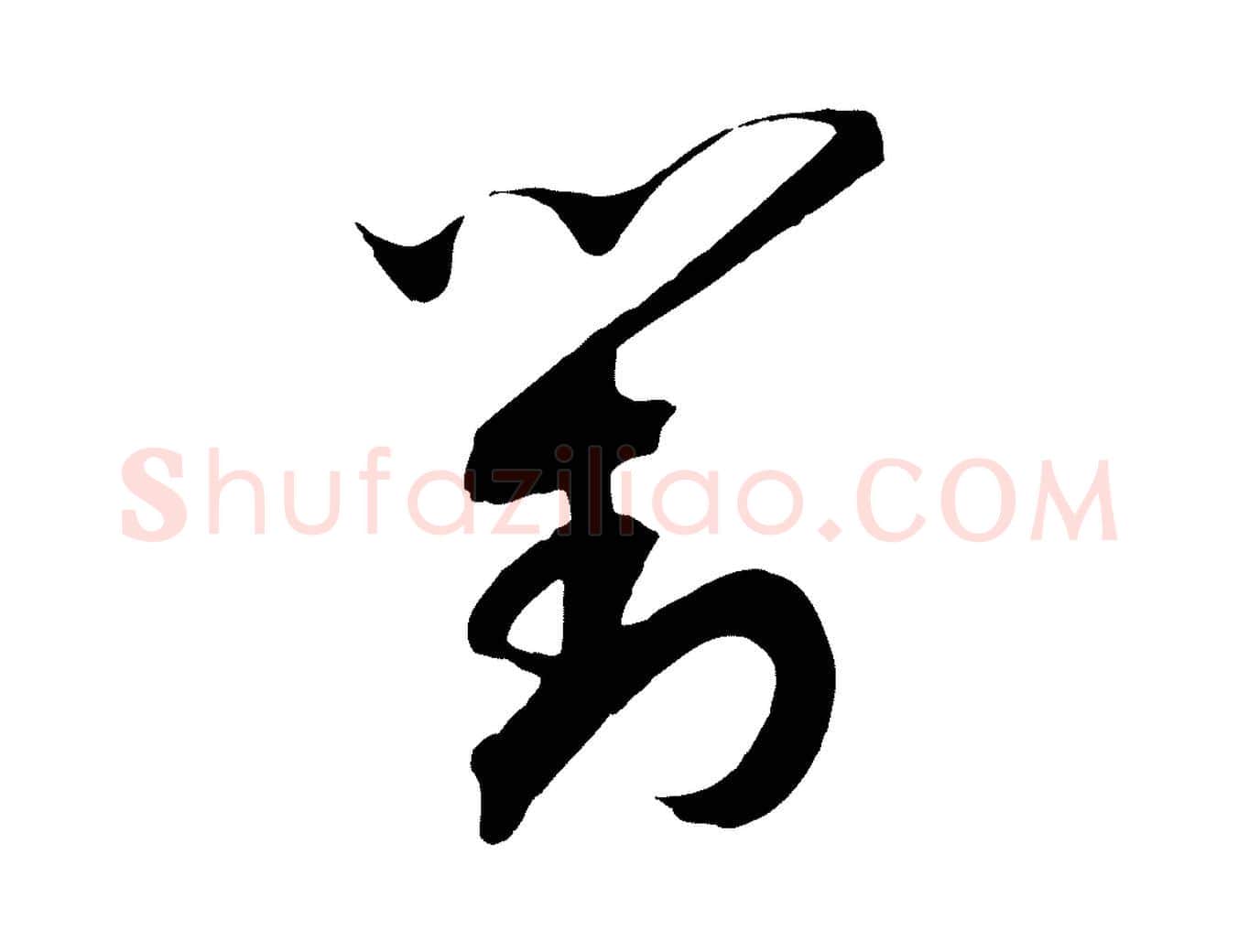 對毛笔行书写法,摘自宋代高宗洛神赋