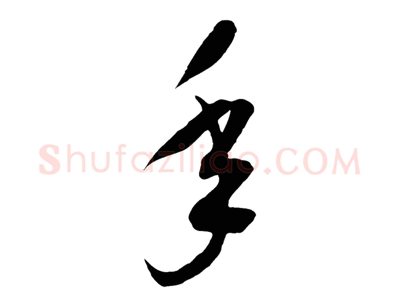 年毛笔行书写法,摘自宋代高宗洛神赋
