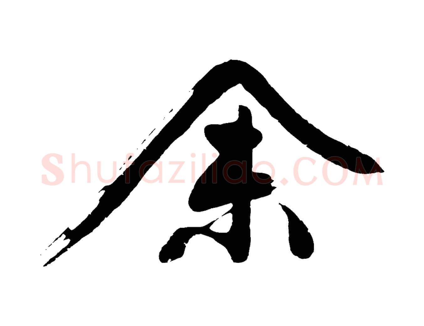 余毛笔行楷写法,摘自明代沈周画跋