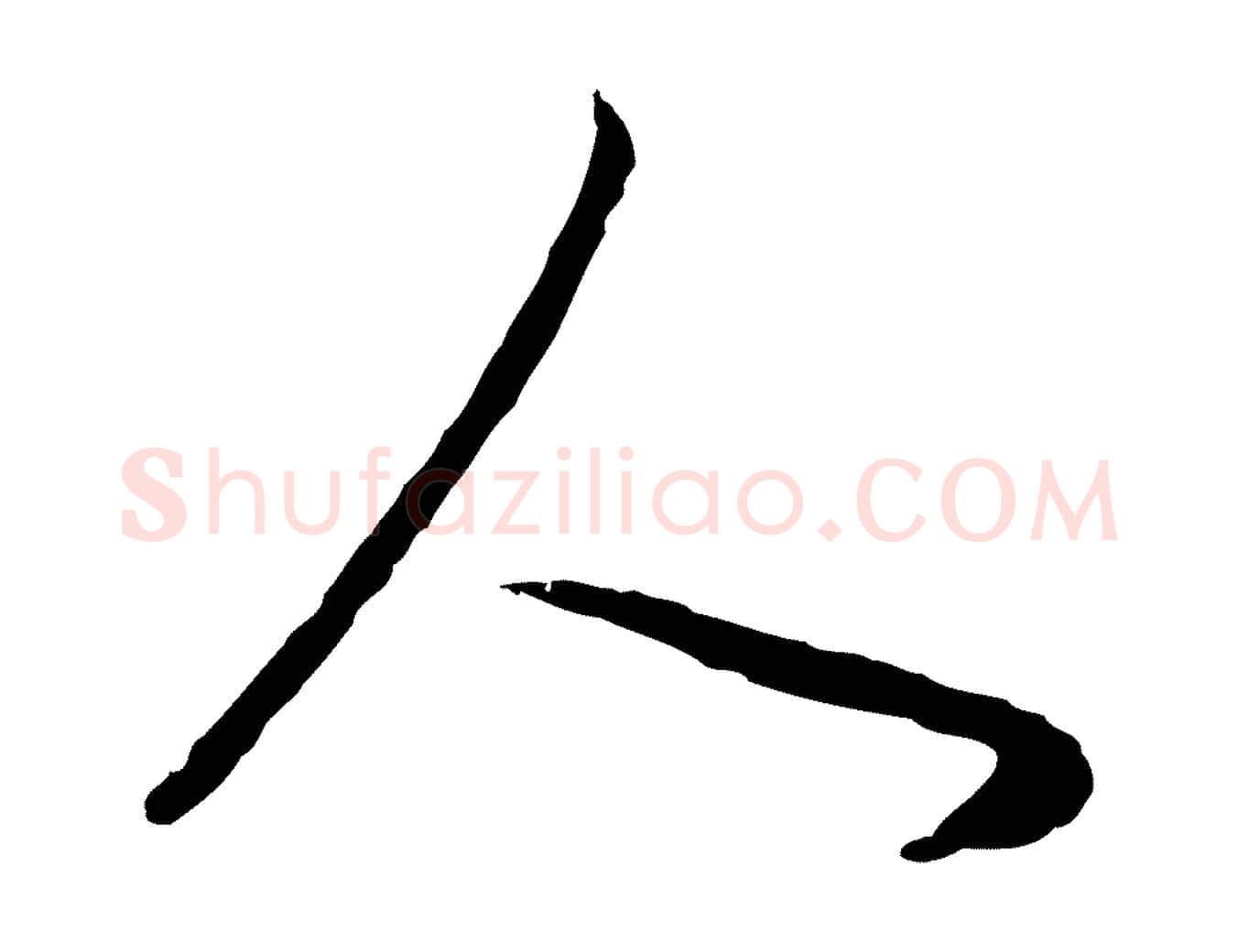 人毛笔行书写法,摘自明代董其昌邵康节先生自着无名公
