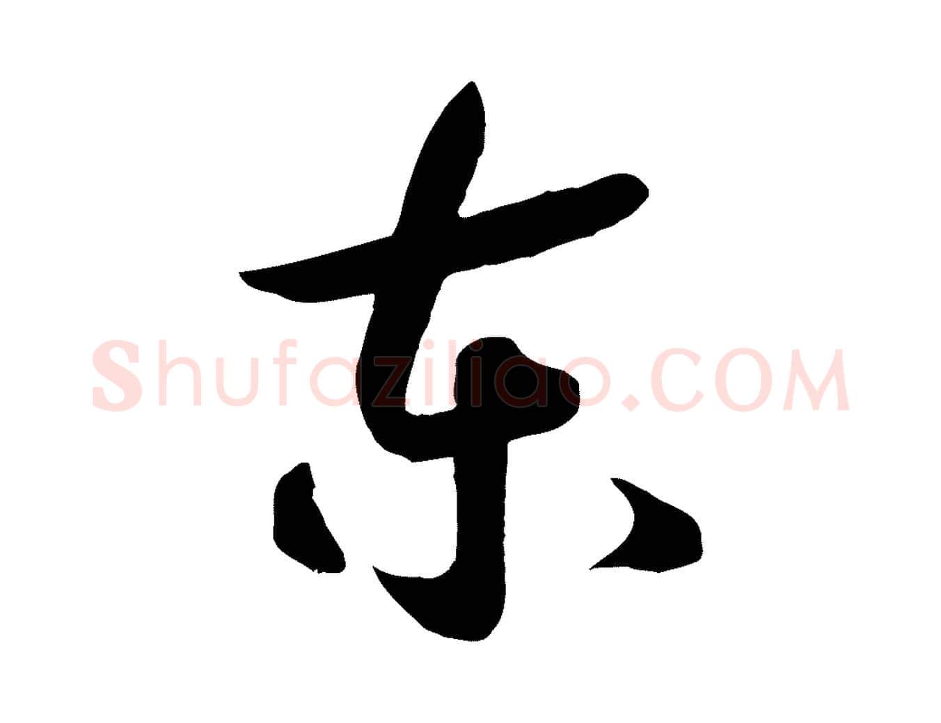 東毛笔行书写法,摘自宋代高宗洛神赋