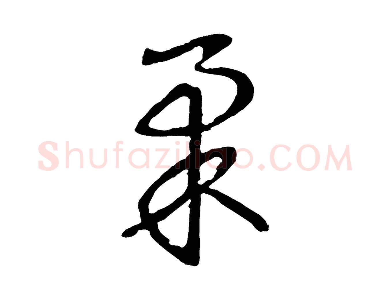 柔毛笔行书写法,摘自宋代高宗洛神赋