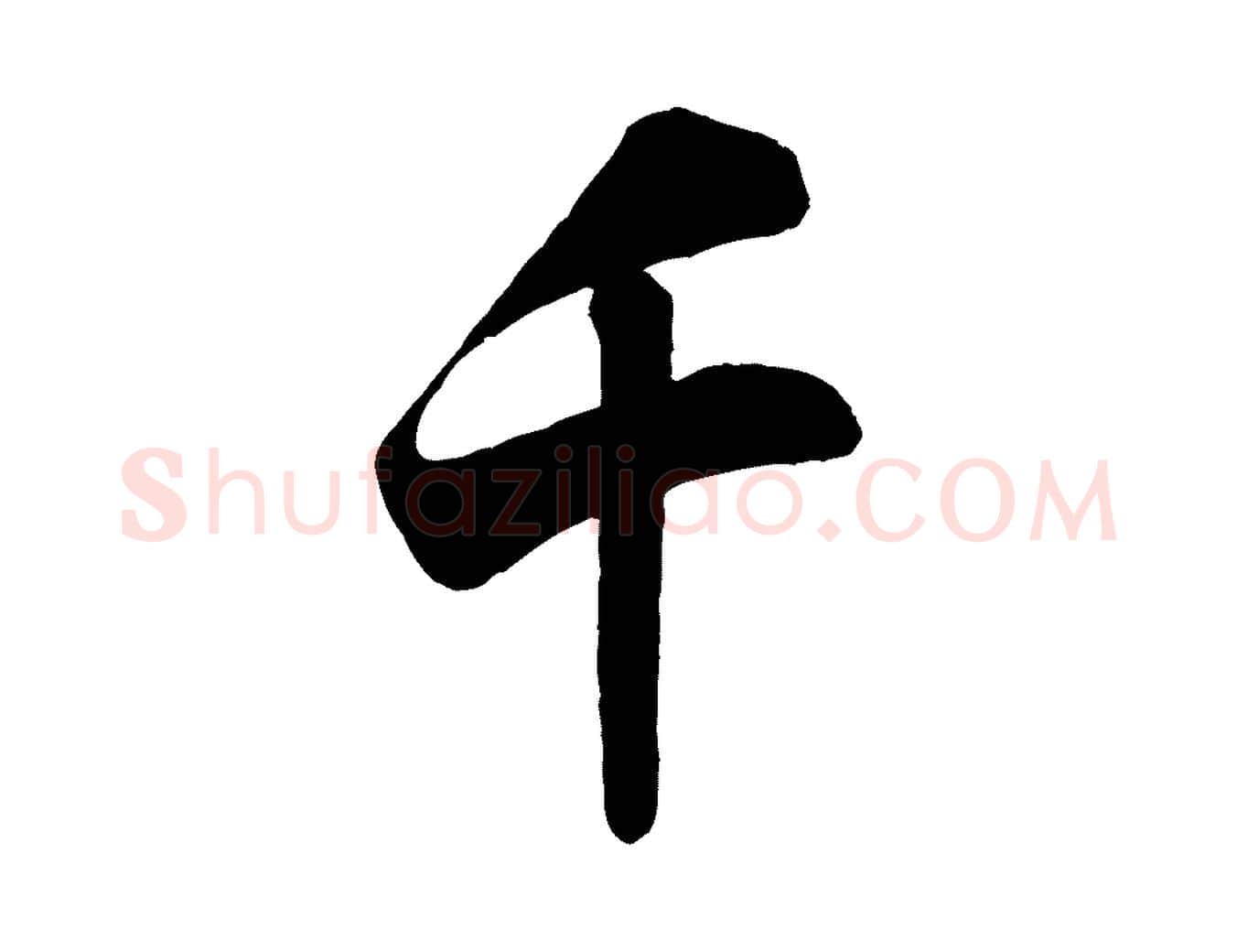 千毛笔行书写法,摘自宋代米芾适意帖