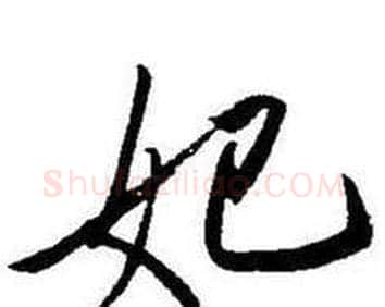 妃字启功毛笔行书书法写法,摘自题画诗