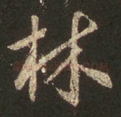 王羲之毛笔行书林字的写法,摘自王羲之书法作品圣教序