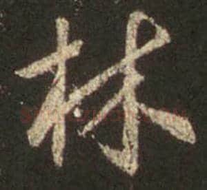 王羲之毛笔行书林字的写法,摘自王羲之书法作品圣教序