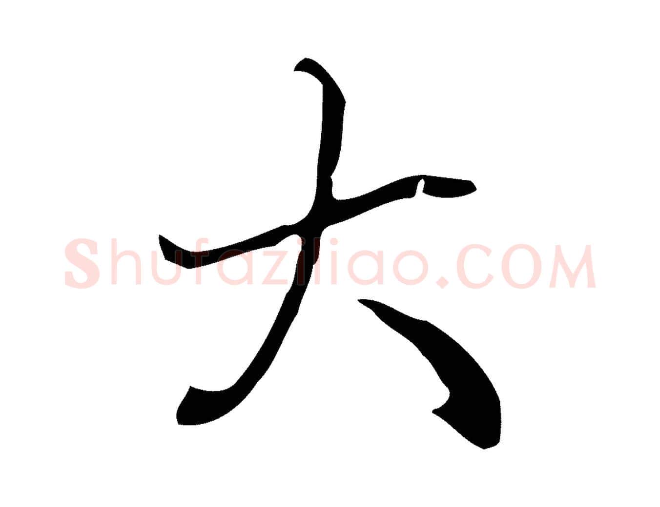 大毛笔行楷写法,摘自清代张照跋夏热帖