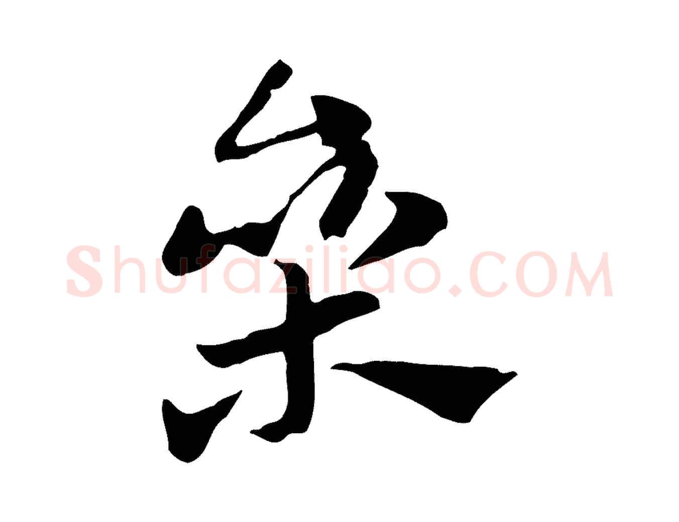 參毛笔行楷写法,摘自元代赵孟頫急就章