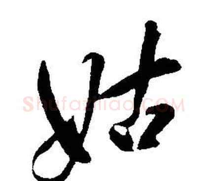 姑字康熙毛笔行书书法写法,摘自千字文