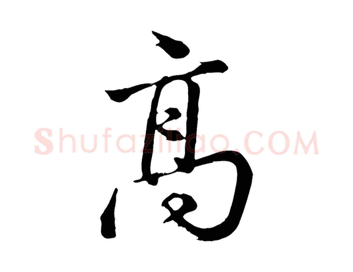 高毛笔行楷写法,摘自清代张照跋韭花帖