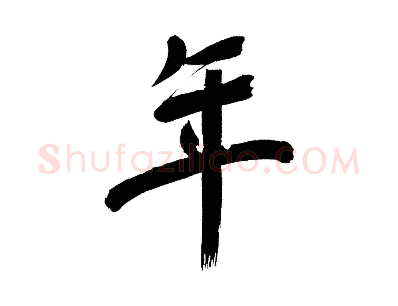 年毛笔行书写法,摘自明代董其昌传赞上