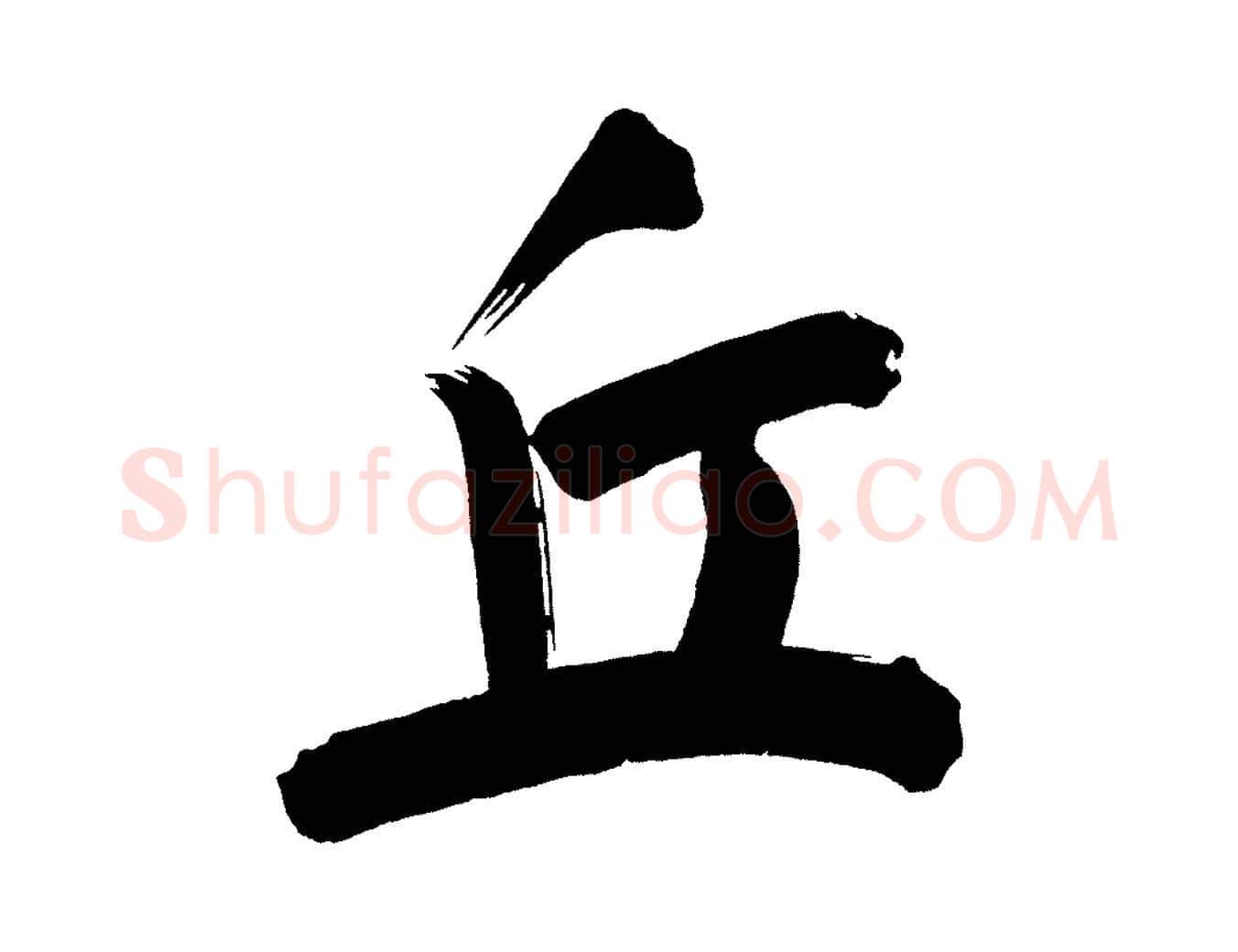 丘毛笔行书写法,摘自明代董其昌传赞下