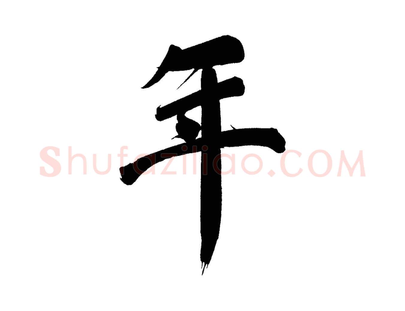 年毛笔行书写法,摘自明代董其昌传赞下