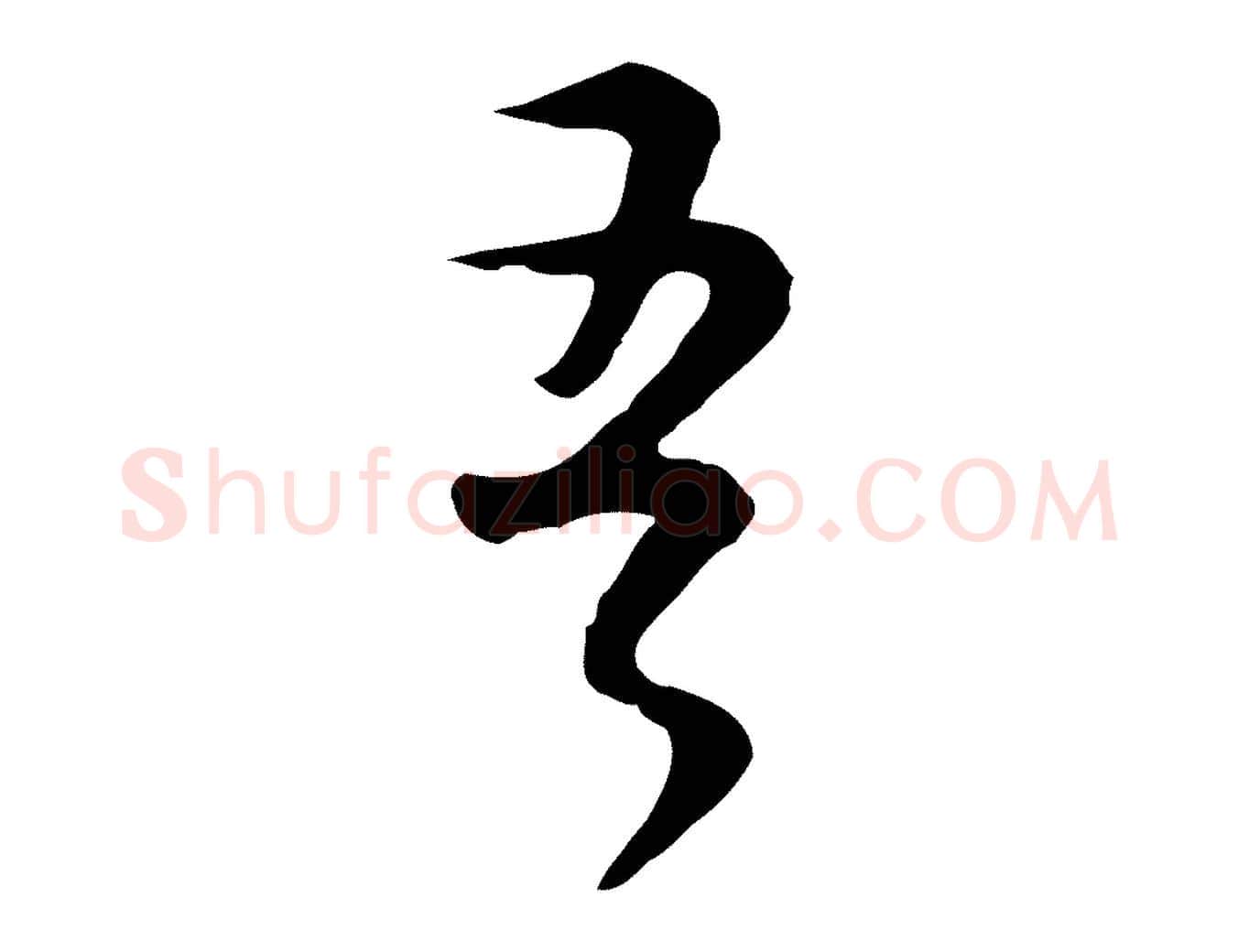 吾毛笔行书写法,摘自明代董其昌邵康节先生自着无名公