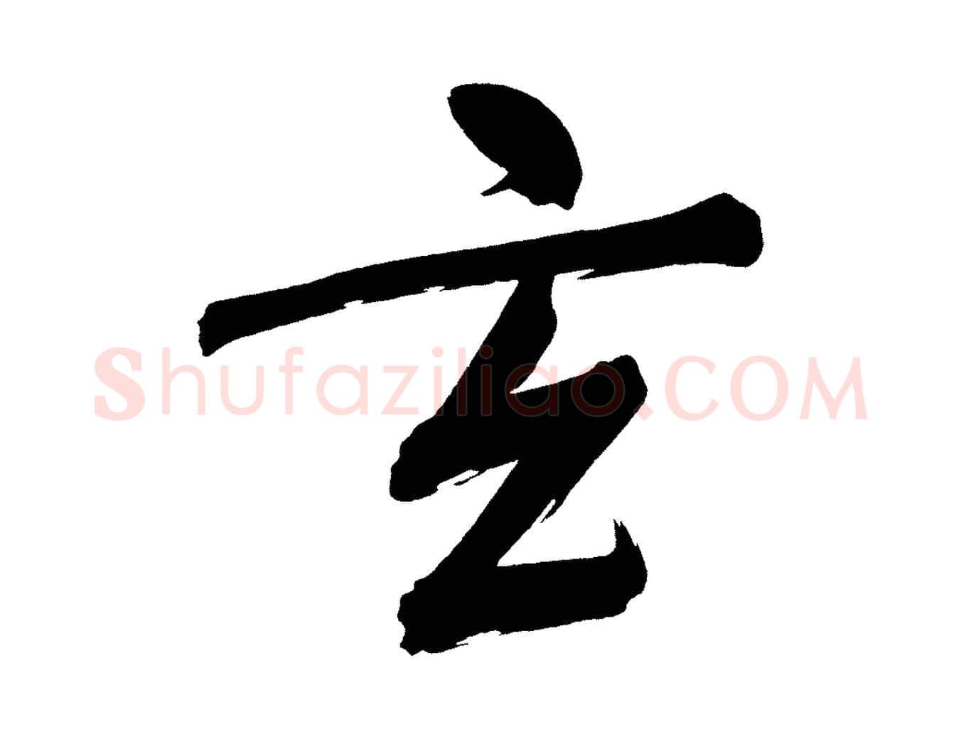 玄毛笔行书写法,摘自明代董其昌传赞下