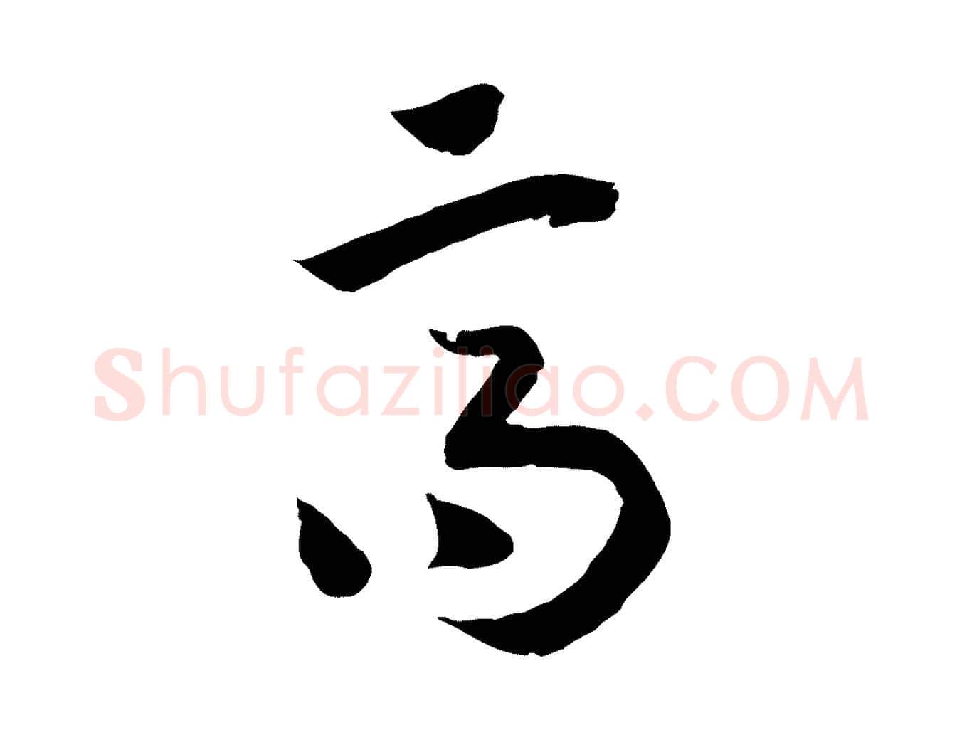 高毛笔行书写法,摘自宋代高宗洛神赋