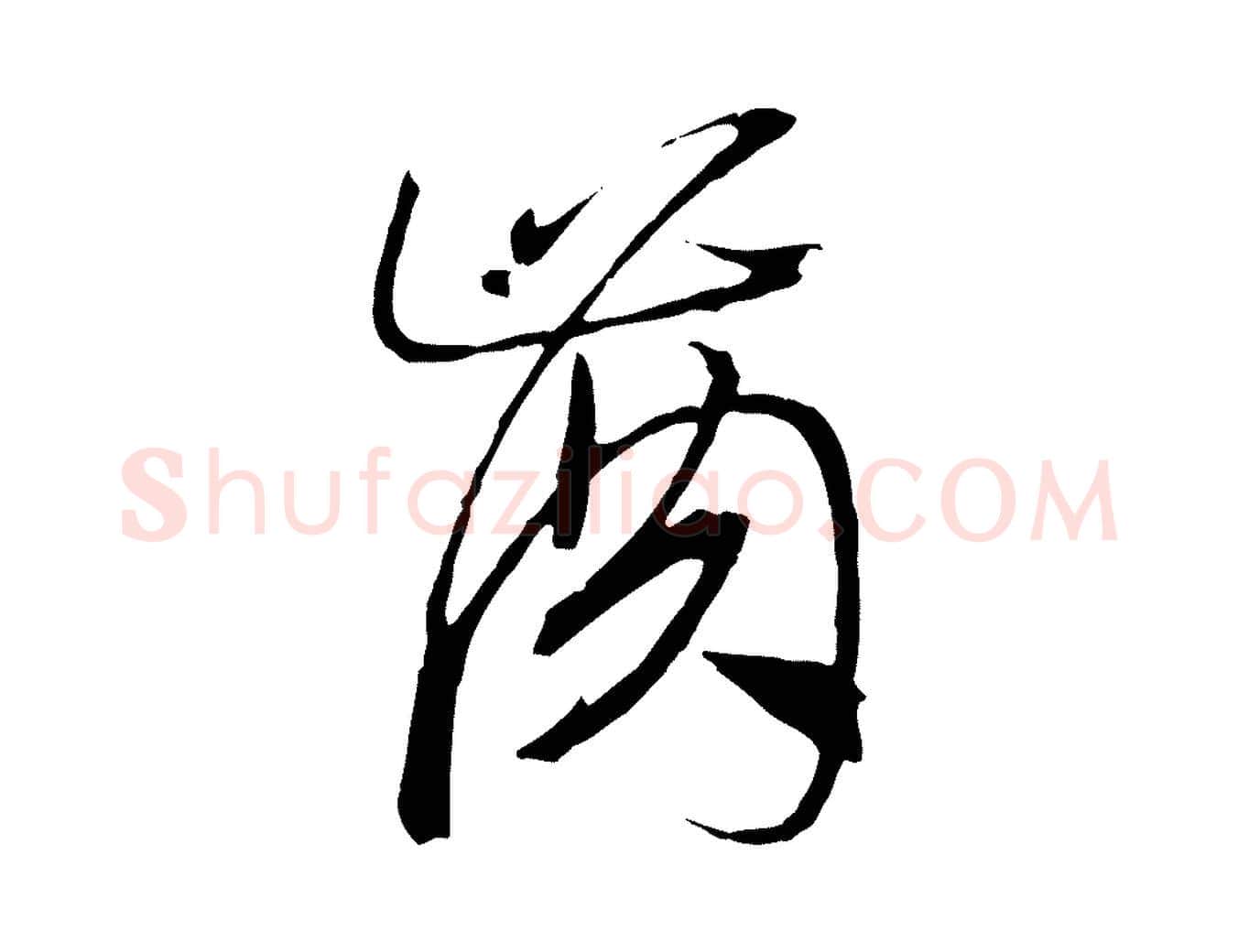 齒毛笔行书写法,摘自宋代高宗洛神赋