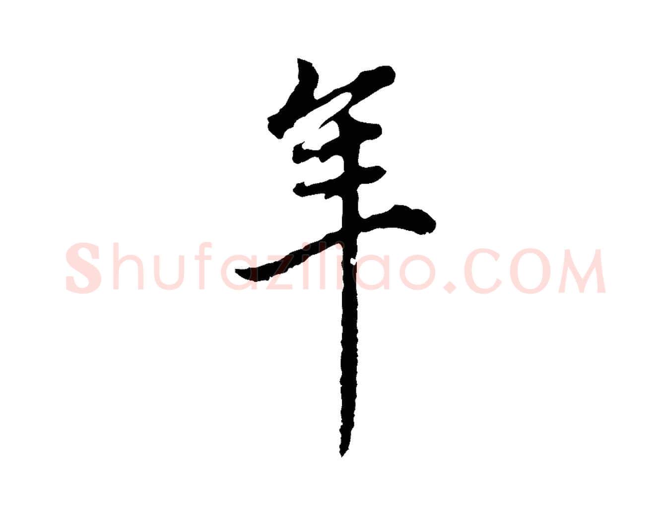 年毛笔行书写法,摘自明代董其昌邵康节先生自着无名公