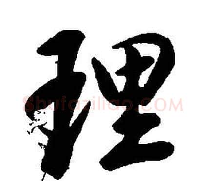 理字康熙毛笔行书书法写法,摘自千字文