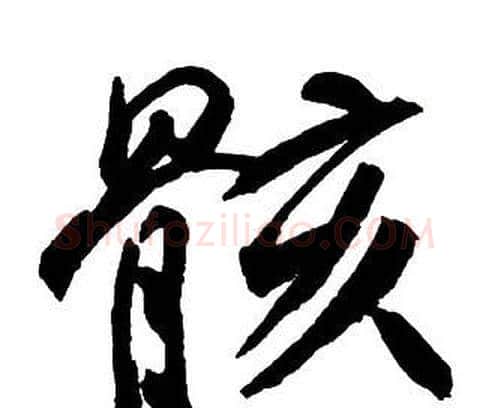 骸字王铎毛笔行书书法写法,摘自集字千字文