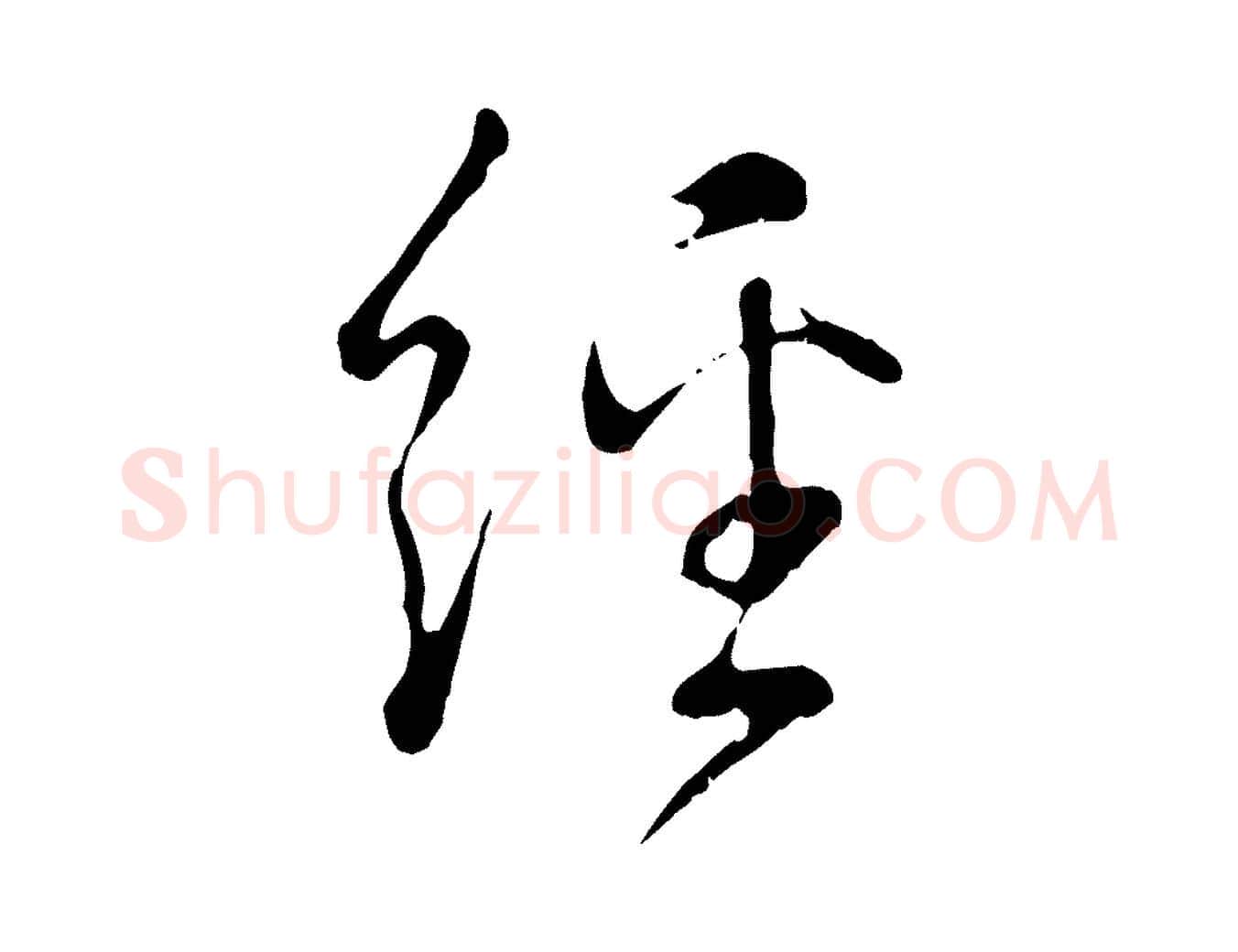 經毛笔行楷写法,摘自宋代吴说多庆帖
