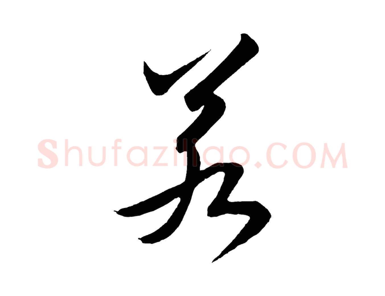 若毛笔行书写法,摘自宋代高宗付岳飞