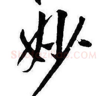 妙字康熙毛笔行书书法写法,摘自千字文