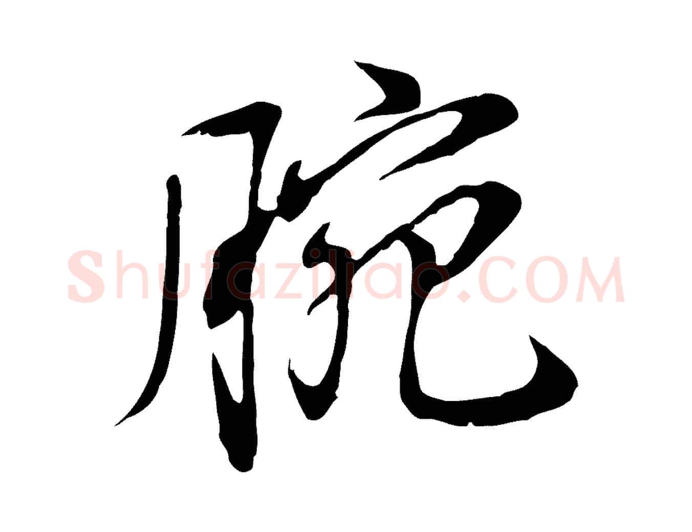 腕毛笔行书写法,摘自明代董其昌书古人诗