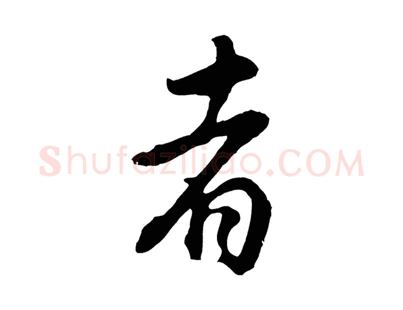 者毛笔行书写法,摘自明代董其昌邵康节先生自着无名公
