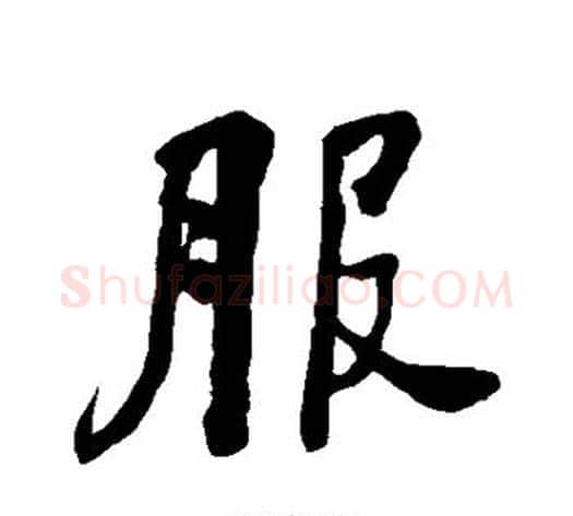 服字何绍基毛笔行书书法写法,摘自何绍基毛笔行书书法作品