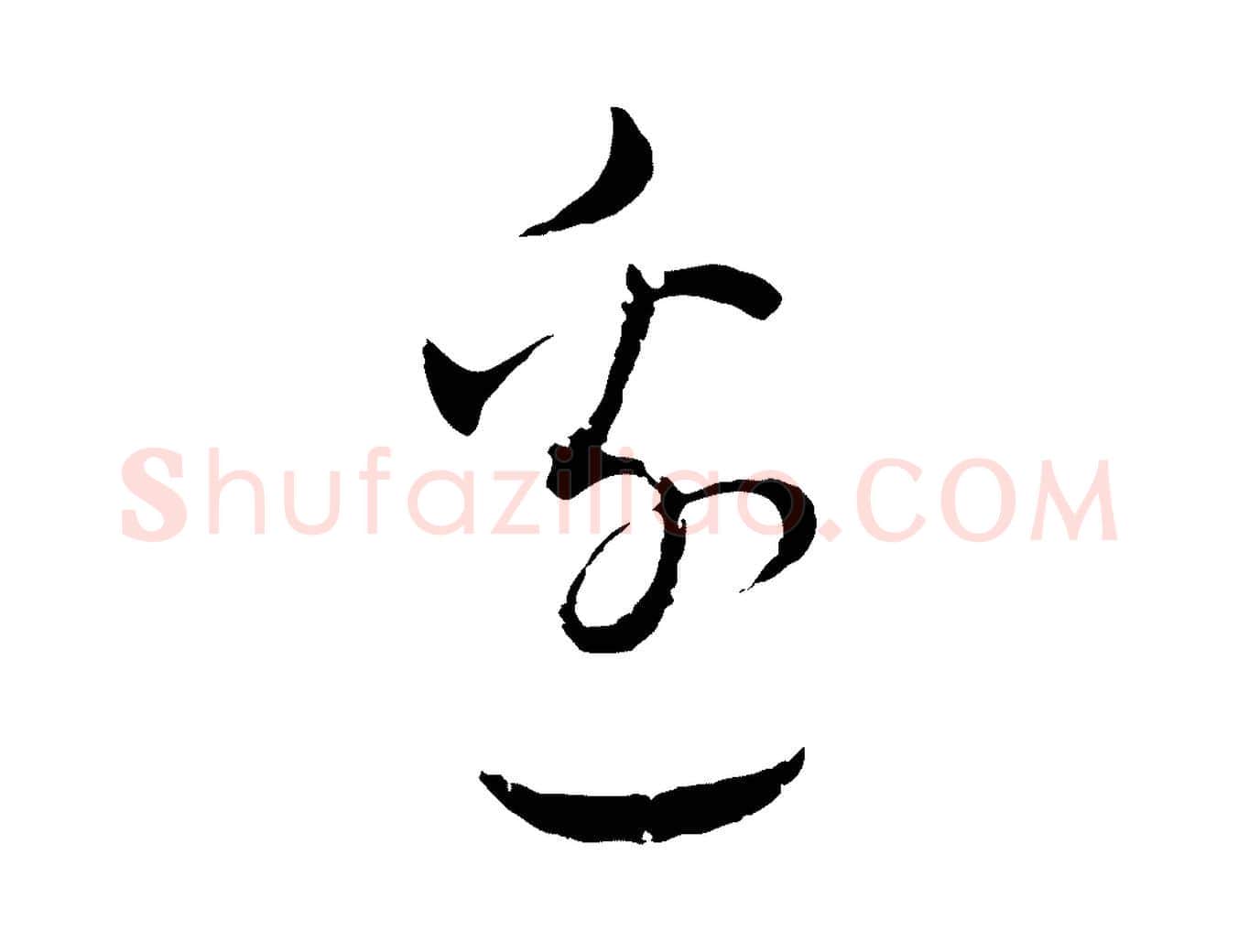 邊毛笔行书写法,摘自明代董其昌书古人诗