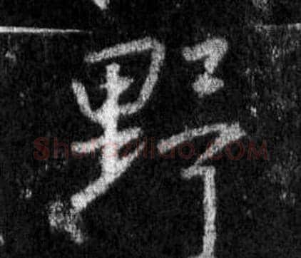 野字王羲之毛笔行书写法,摘自怀仁集圣教序