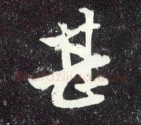甚毛笔行书写法,摘自元赵孟頫天冠山诗帖