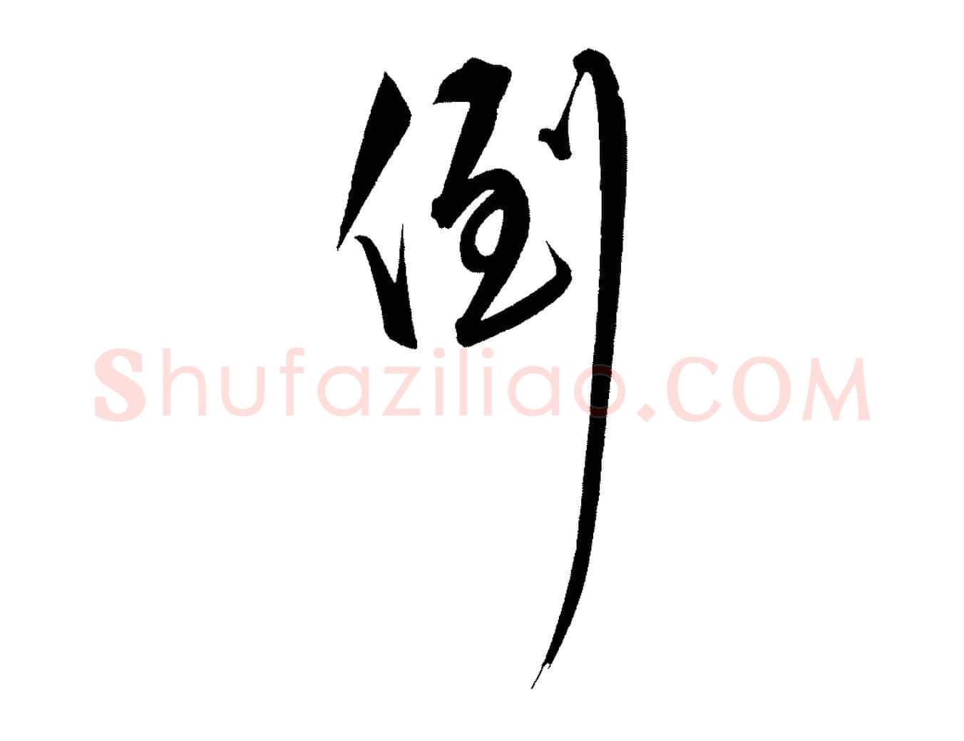 倒毛笔行楷写法,摘自明代解缙自书诗帖