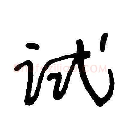 试硬笔草书写法,摘自王冬龄硬笔书法字帖