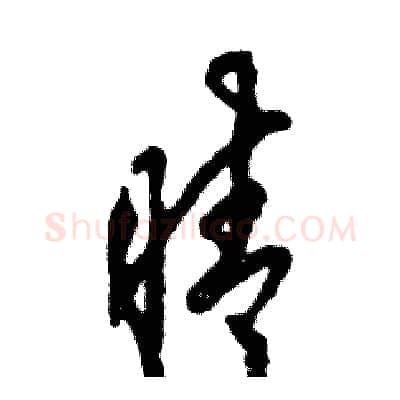 晴硬笔草书写法,摘自张恒成硬笔书法字帖