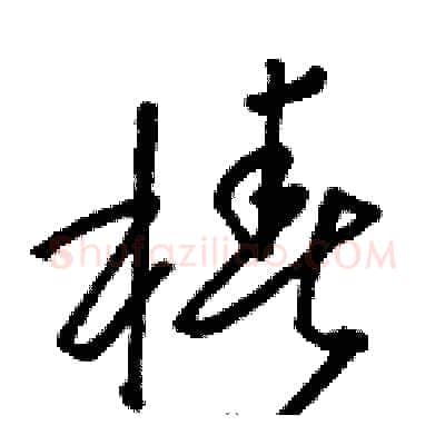 椿硬笔草书写法,摘自骆恒光硬笔书法字帖