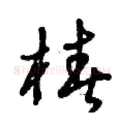 椿硬笔草书写法,摘自曾庆福硬笔书法字帖
