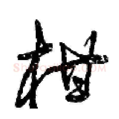 柑硬笔草书写法,摘自曾庆福硬笔书法字帖