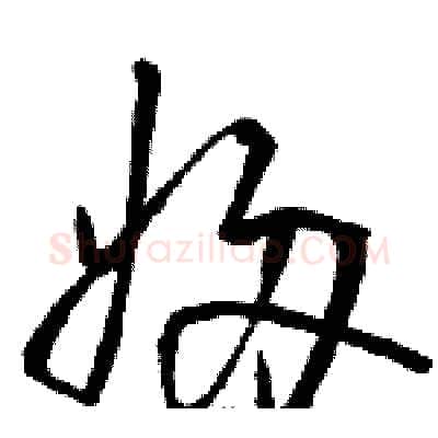 婦硬笔草书写法,摘自骆恒光硬笔书法字帖