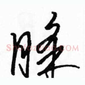 睬