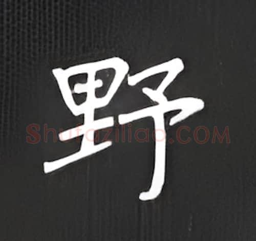 野硬笔楷书写法,摘自丁永康硬笔书法字帖