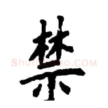 禁硬笔楷书写法,摘自张恒成硬笔书法字帖