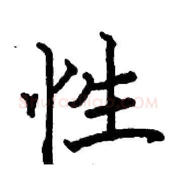 性硬笔楷书写法,摘自骆恒光硬笔书法字帖