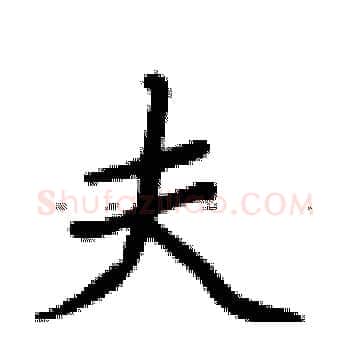 夫硬笔楷书写法,摘自卢中南硬笔书法字帖