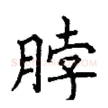 脖硬笔楷书写法,摘自曾庆福硬笔书法字帖