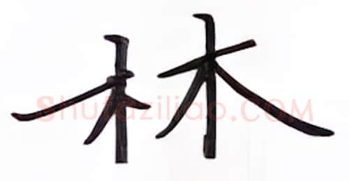 林硬笔楷书写法,摘自张秀硬笔书法字帖